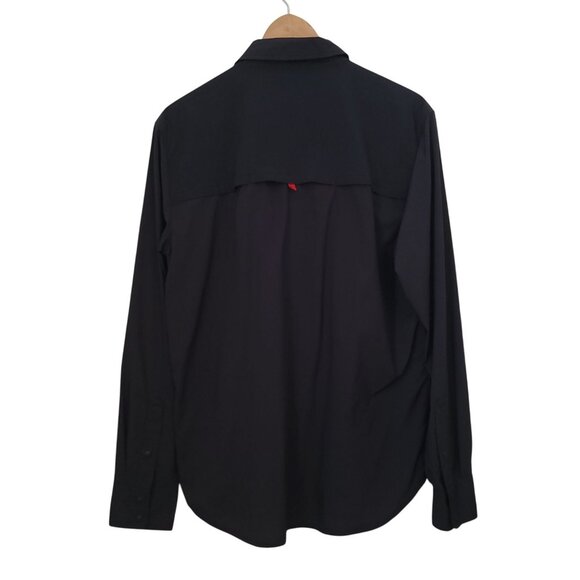 Topo Designs Long Sleeve Water Repellant Black Tech Shirt Men's Sz M - Picture 2 of 9